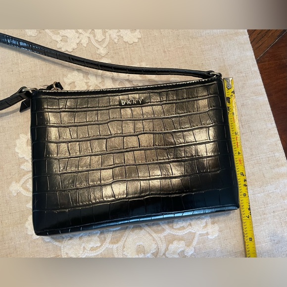 DKNY | Small Patent Leather Crossbody Bag | Black - Picture 2 of 6